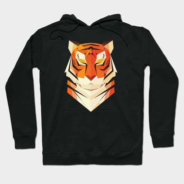 Geometric Tiger Hoodie by natexopher